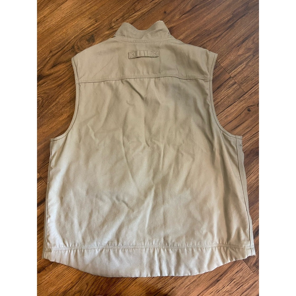 Duluth Trading Co Vest Mens XL Brown Iron Range Fire Hose Mock Neck Berber - Picture 2 of 8
